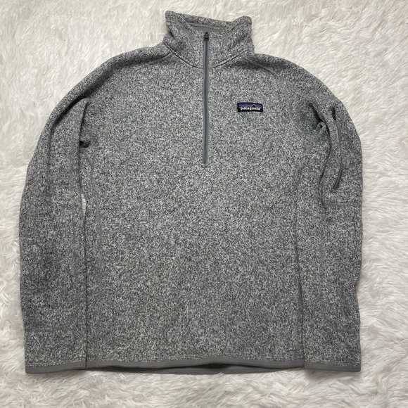 Patagonia Better Sweater Fleece Jacket Womens Gray 1/4 Zip Sweatshirt - Picture 3 of 9